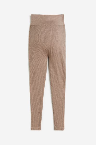 MAMA Seamless leggings - Beige marl - Ladies | H&M GB | H&M (UK, MY, IN, SG, PH, TW, HK)