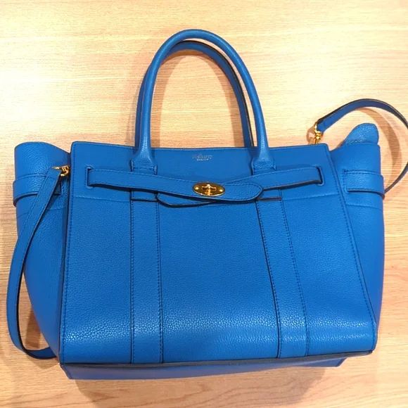 Mulberry Porcelain Blue Zipped Bayswater Leather Bag like new | Poshmark