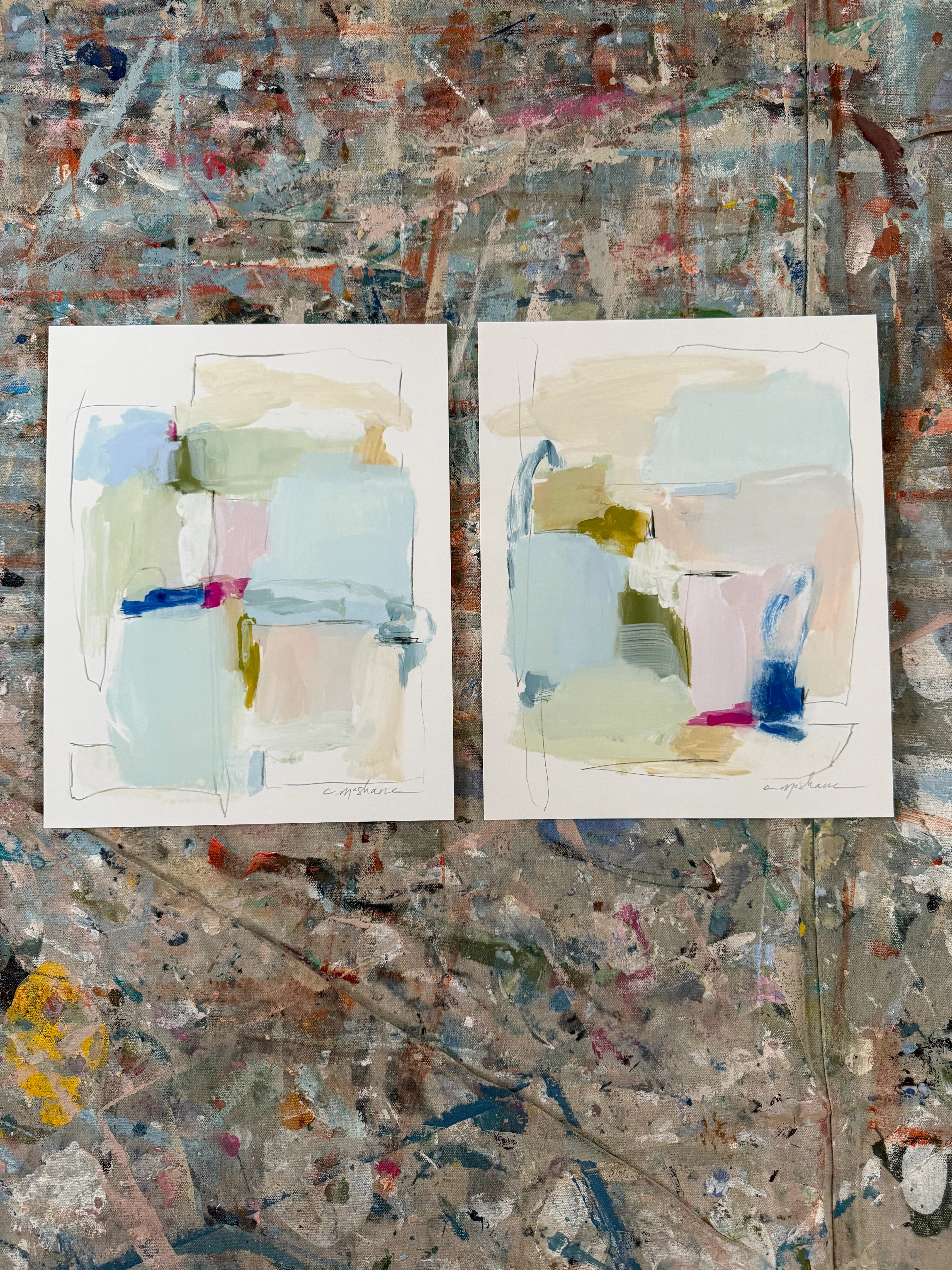 "Reflections" hand signed paper prints (set of 2) | Chelsea McShane Art
