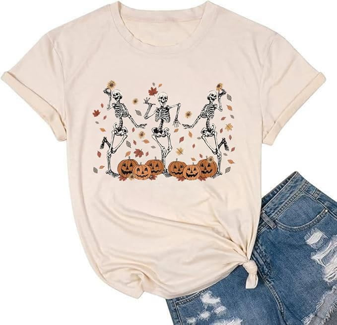 Fall Pumpkin Shirts Women Family Halloween Thanksgiving Tops Cute Autumn Thankful Pumpkin Fall Gr... | Amazon (US)