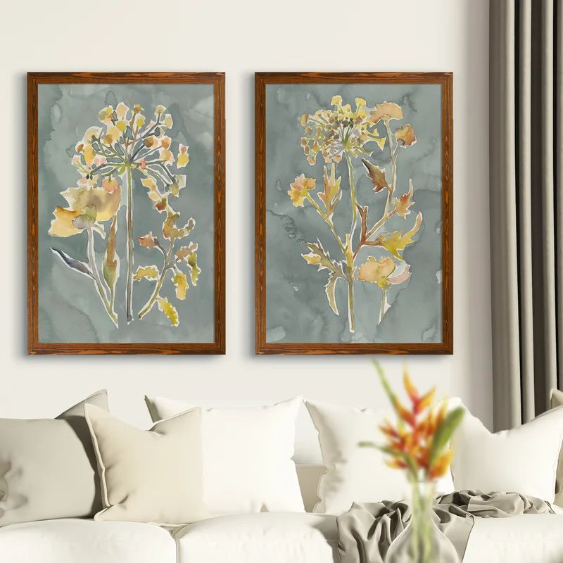 Collected Florals I Framed 2 Pieces Painting | Wayfair North America