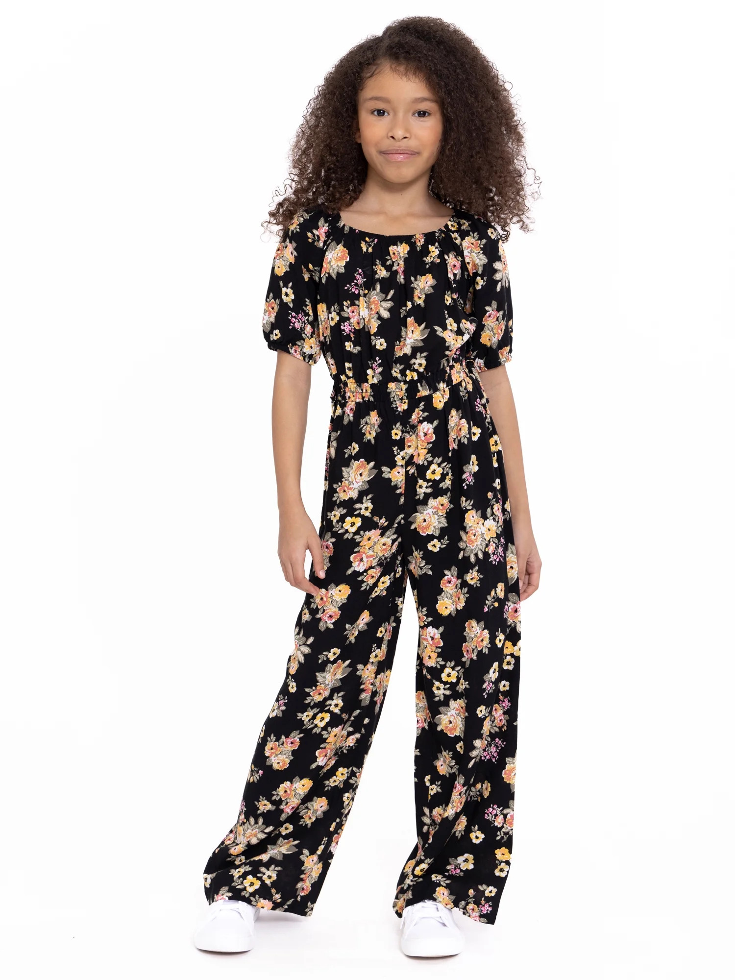 Forever Me Girls Short Sleeve Jumpsuit, Sizes 4-18 | Walmart (US)