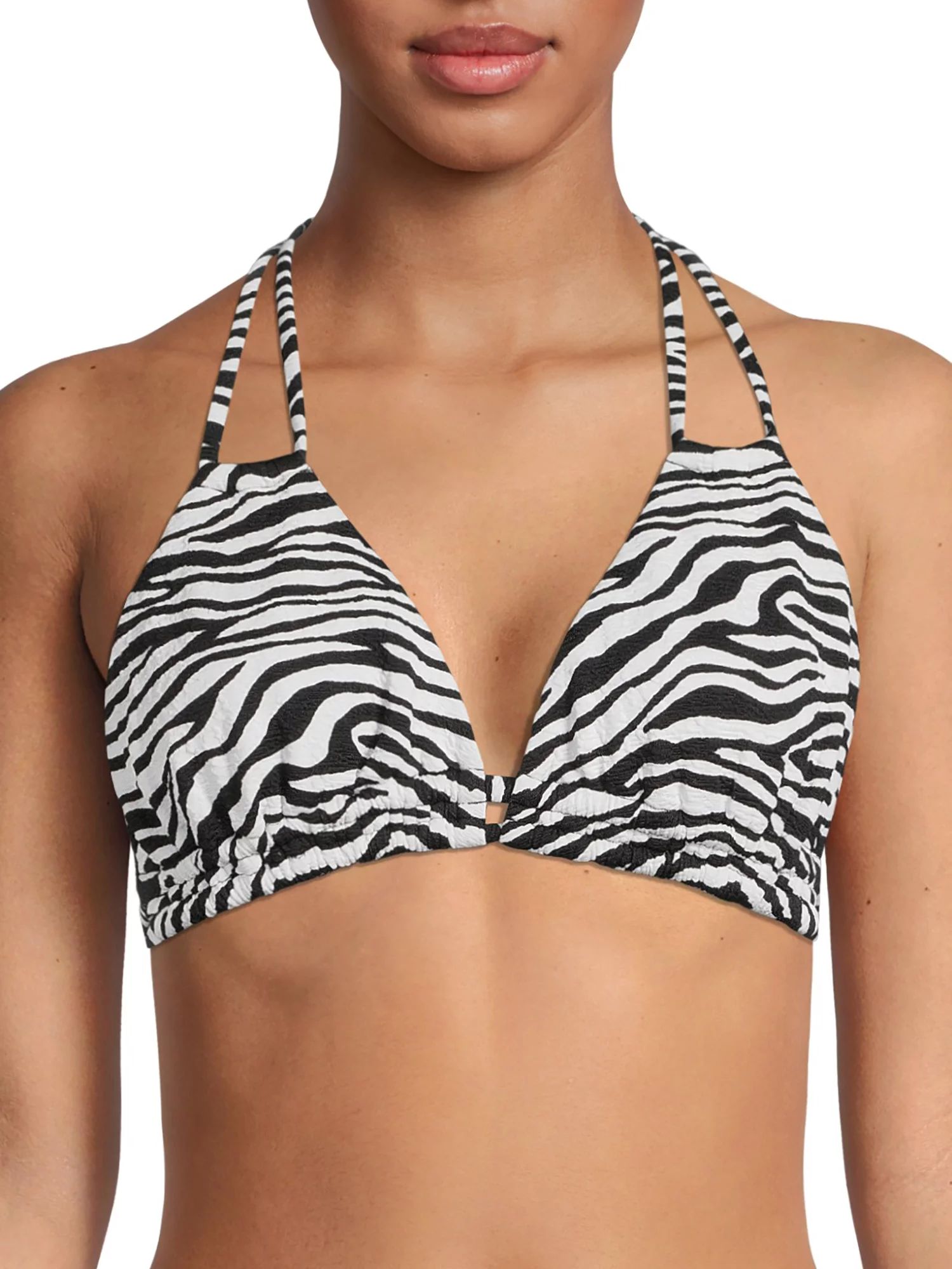 Time and Tru Women's Printed Triangle Swimsuit Top | Walmart (US)