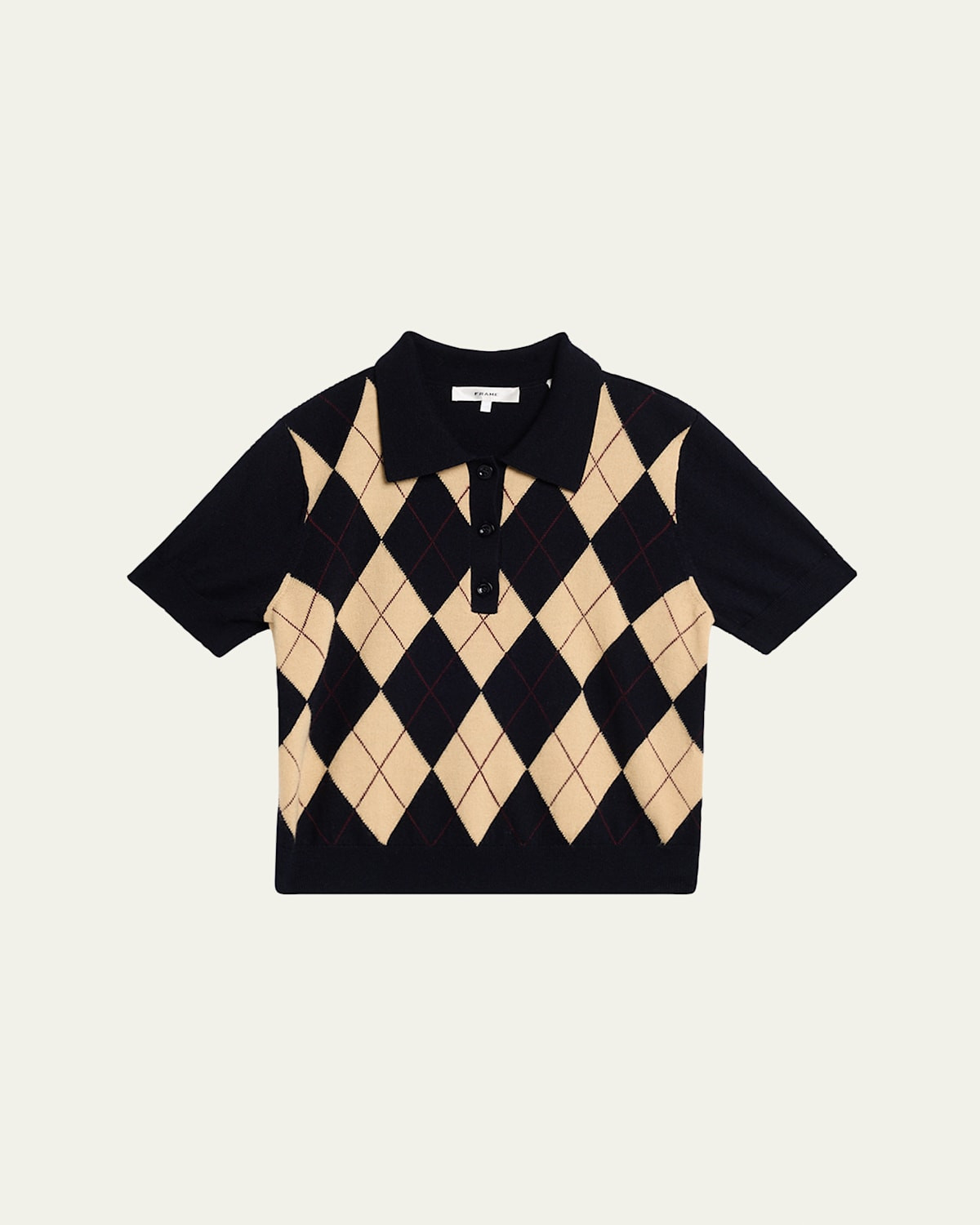 The Argyle Short-Sleeve Polo Sweater | Bergdorf Goodman