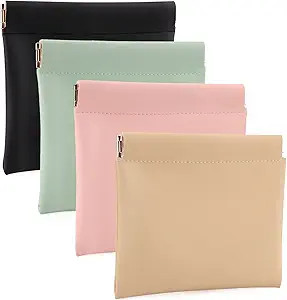 BUSOHA Small Makeup Bag for Purse,4 PCS Mini Portable Cosmetic Bags for Women, Coin Purse Lipstic... | Amazon (US)