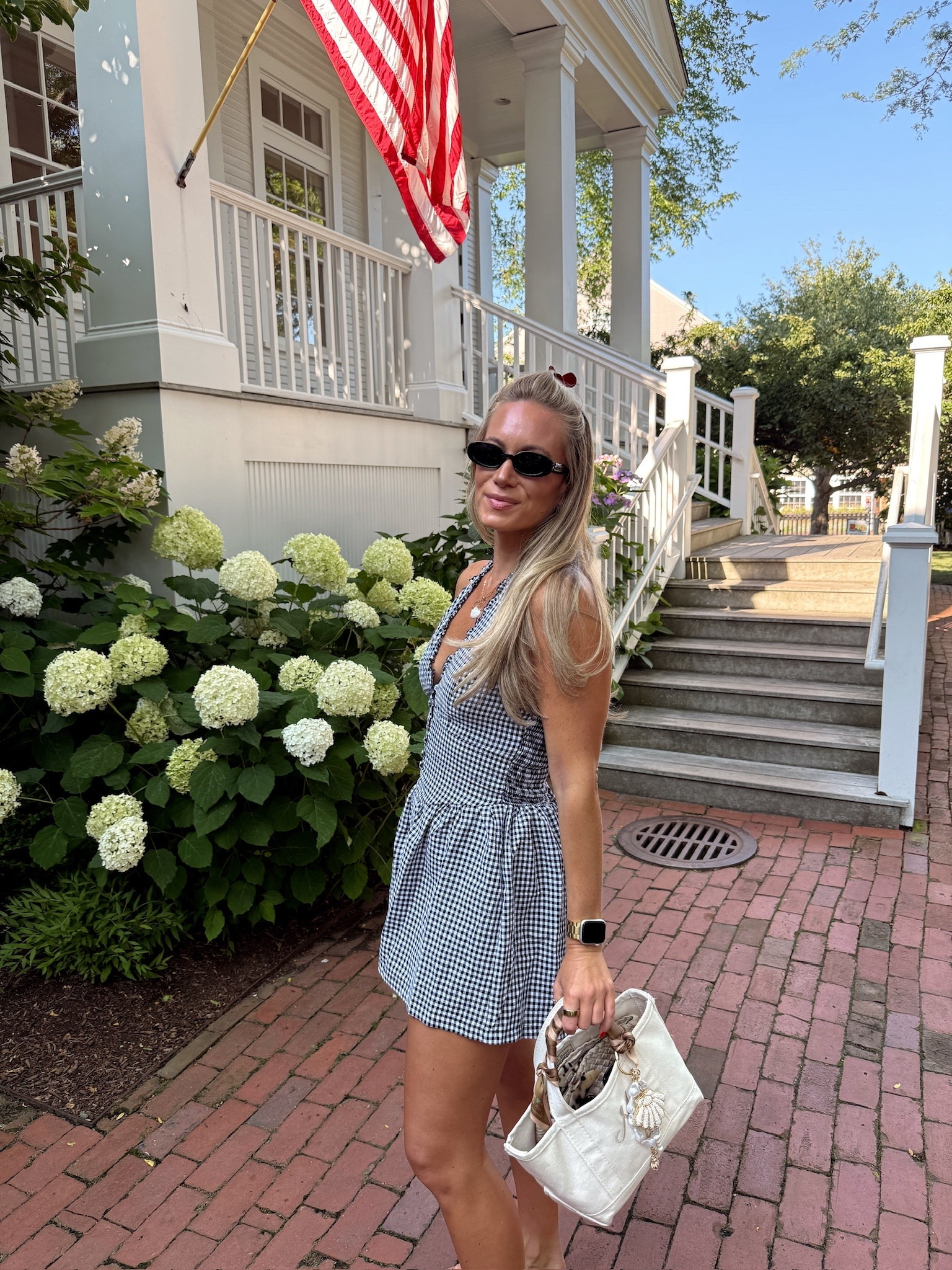 Gingham halter romper from @CIDER that I’m loving! 

Wearing small

Americana summer, New England summer,
Coastal summer, travel fit, girls trip outfits, Nantucket outfits

#LTKootd #LTKTravel #LTKSeasonal