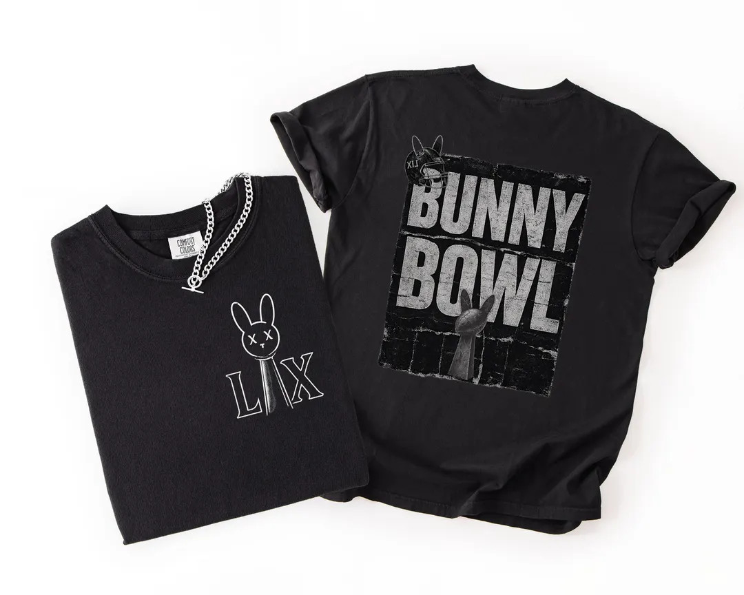 Comfort Colors® Bunny Bowl 2 Sided T-shirt, Super Bowl 2026 Shirt, Here for the Benito Bowl Show... | Etsy (US)