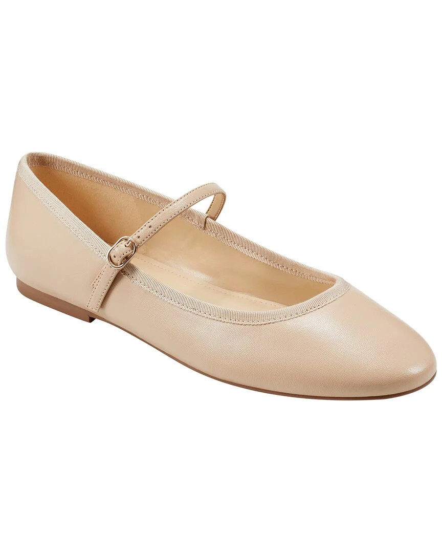 Marc Fisher LTD Espina Leather-Trim Mary Jane Flat | Shop Simon