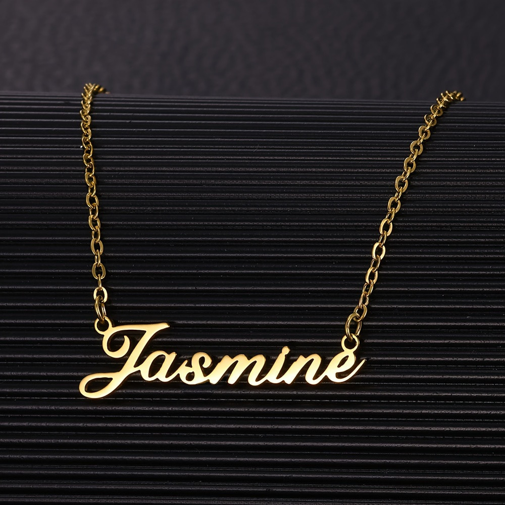 personalized simple diy name necklace stainless steel neck - Temu | Temu Affiliate Program