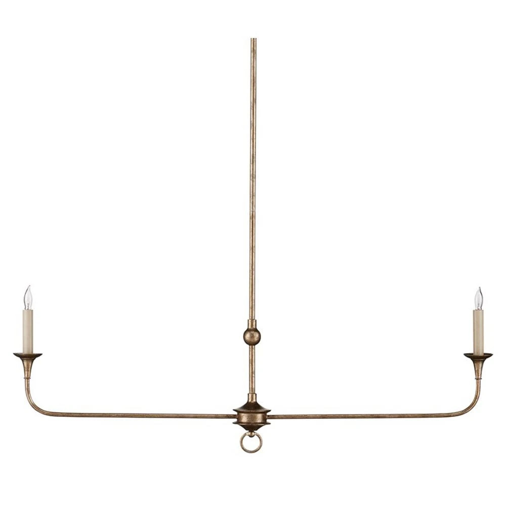 Brittany French Country Bronze Linear Chandelier | Kathy Kuo Home