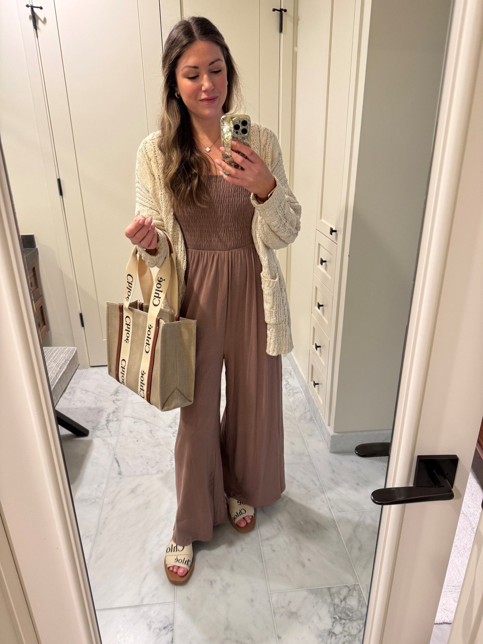 Ootd, Amazon jumpsuit, spring outfit idea, summer outfit idea, jumpsuit, neutral outfit, shopping look, resort wear, resort casual, Chloe woody, Chloe bag, Chloe sandals, trendy spring outfit, trendy outfit idea, spring outfits, summer outfits, summer jumpsuit, designer bag, designer sandals

#ltkshoecrush #ltkfindsunder50 #ltkitbag