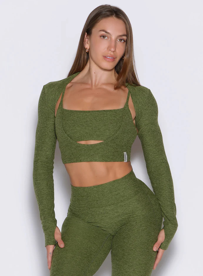 Green Gym Shrug Bolero | Bombshell Sportswear | Bombshell Sportswear