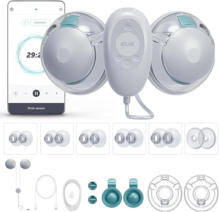 Elvie Stride 2 Hospital-Grade, App-Controlled Double Breast Pump - Hands-Free, Wearable, Ultra-Qu... | Amazon (US)