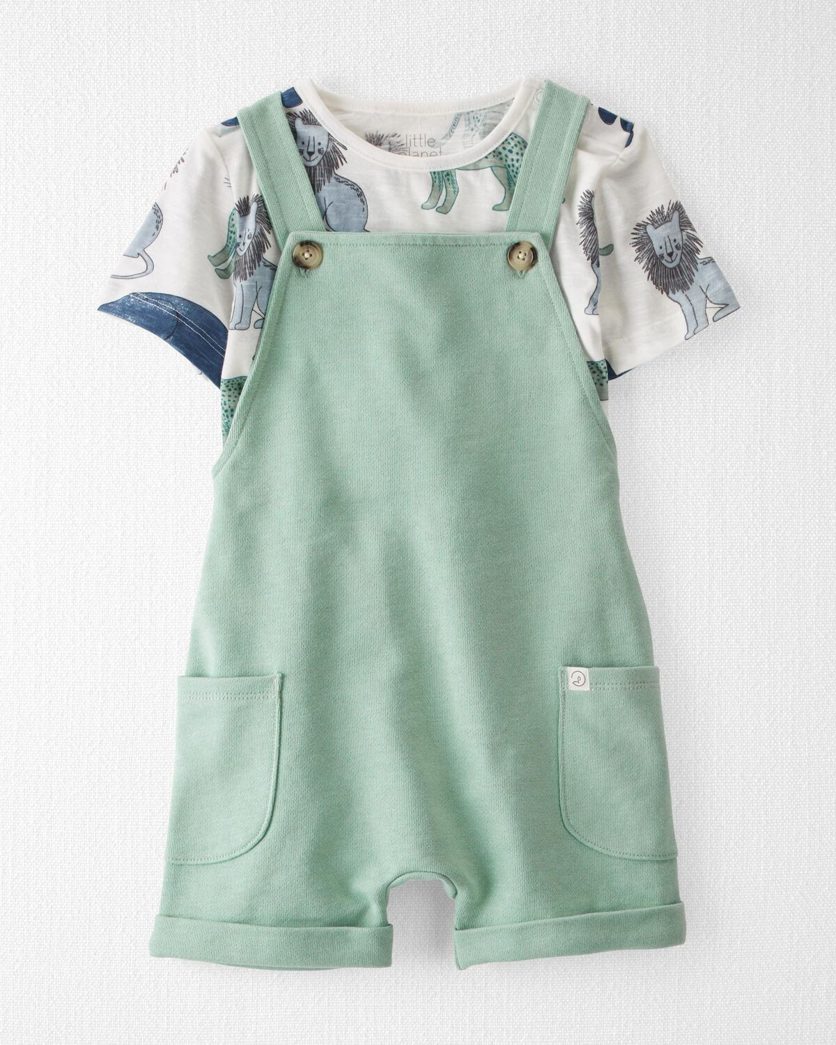 Green Toddler 2-Piece Organic Cotton Shortall Set | carters.com | Carter's
