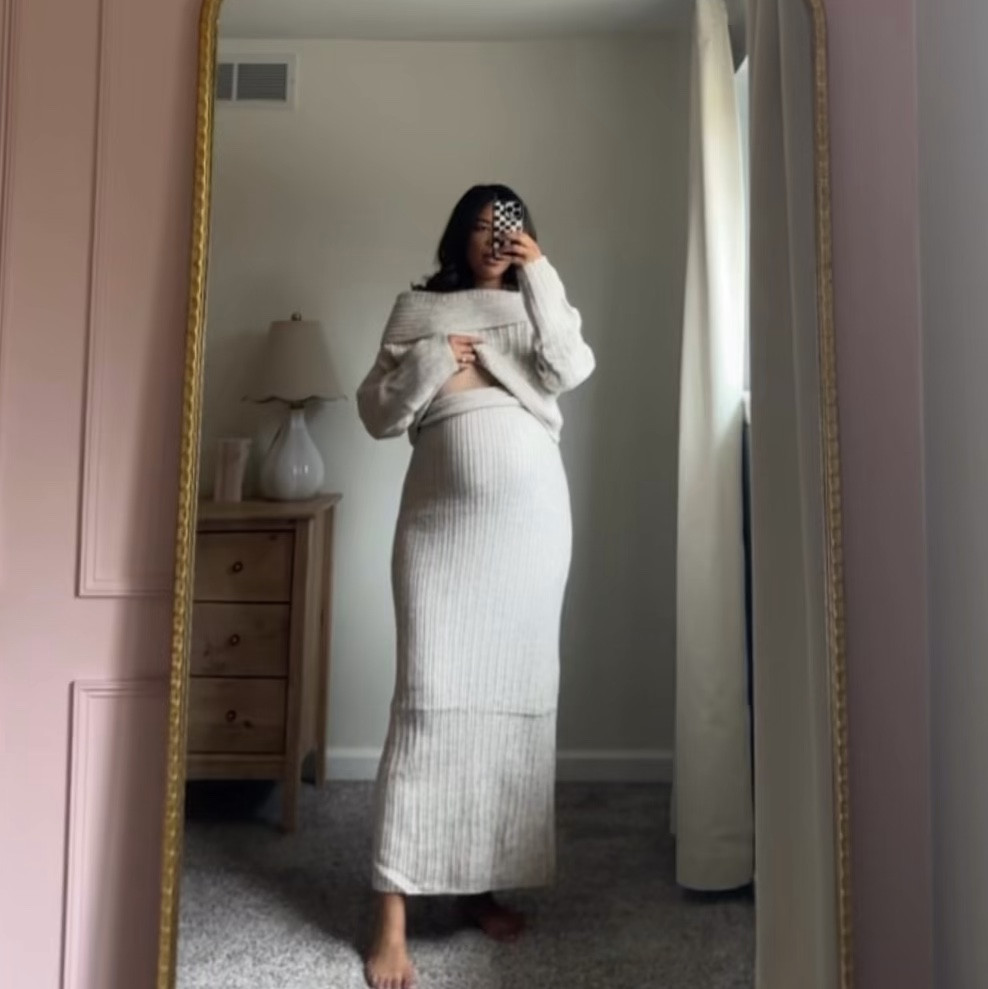 Amazon two piece set! 9 months pregnant I am wearing an xl i think a large would be less boxy! Thick and good quality 

#LTKMidsize #LTKSaleAlert #LTKBump