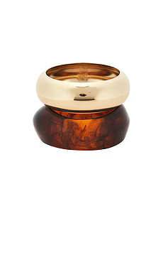 Epifene Chunky Bangles Set Of 2 in Amber & Gold from Revolve.com | Revolve Clothing (Global)