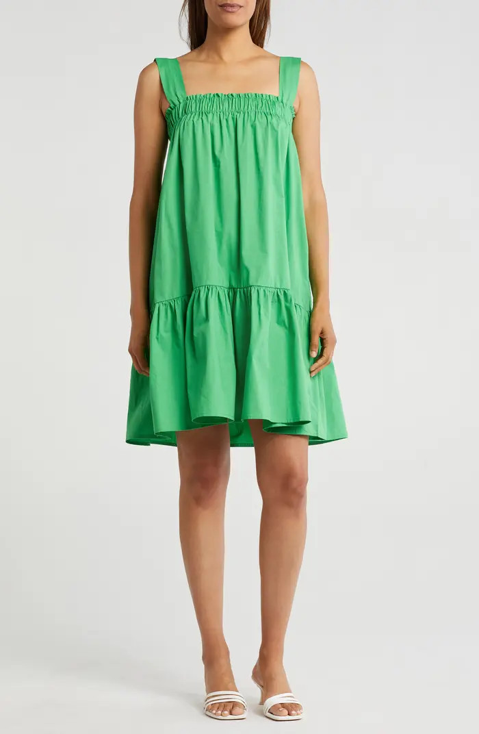 PATRIZIA LUCA Square Neck Cotton Tunic Top | Nordstromrack | Nordstrom Rack