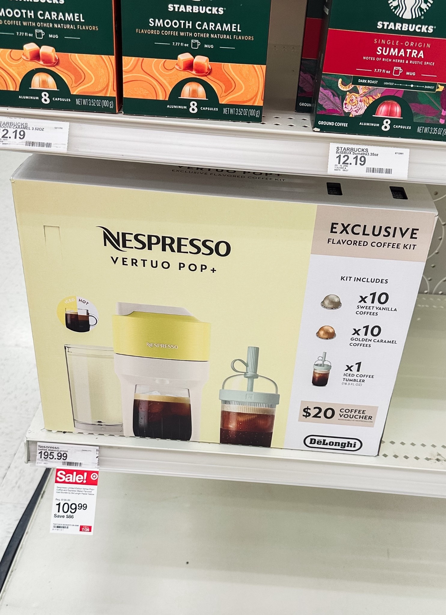 Target Exclusive Nespresso Kit: Flavored Coffee & Vertuo Pop+ Machine

Target exclusive Nespresso kit, flavored iced coffee bundle, Vertuo Pop+ limited‑edition color, Pistachio Vertuo Pop+, Pastel Yellow Nespresso bundle, Nespresso flavored pods, Sweet Vanilla coffee pods, Golden Caramel coffee pods, iced coffee travel tumbler, Target smart coffee bundle, compact espresso machine, one‑touch brewing, signature crema, aluminum recyclable capsules, customizable iced coffee, Target coffee maker deal, home café experience, brew hot or iced, convenient countertop appliance, stylish kitchen accent

#LTKHome