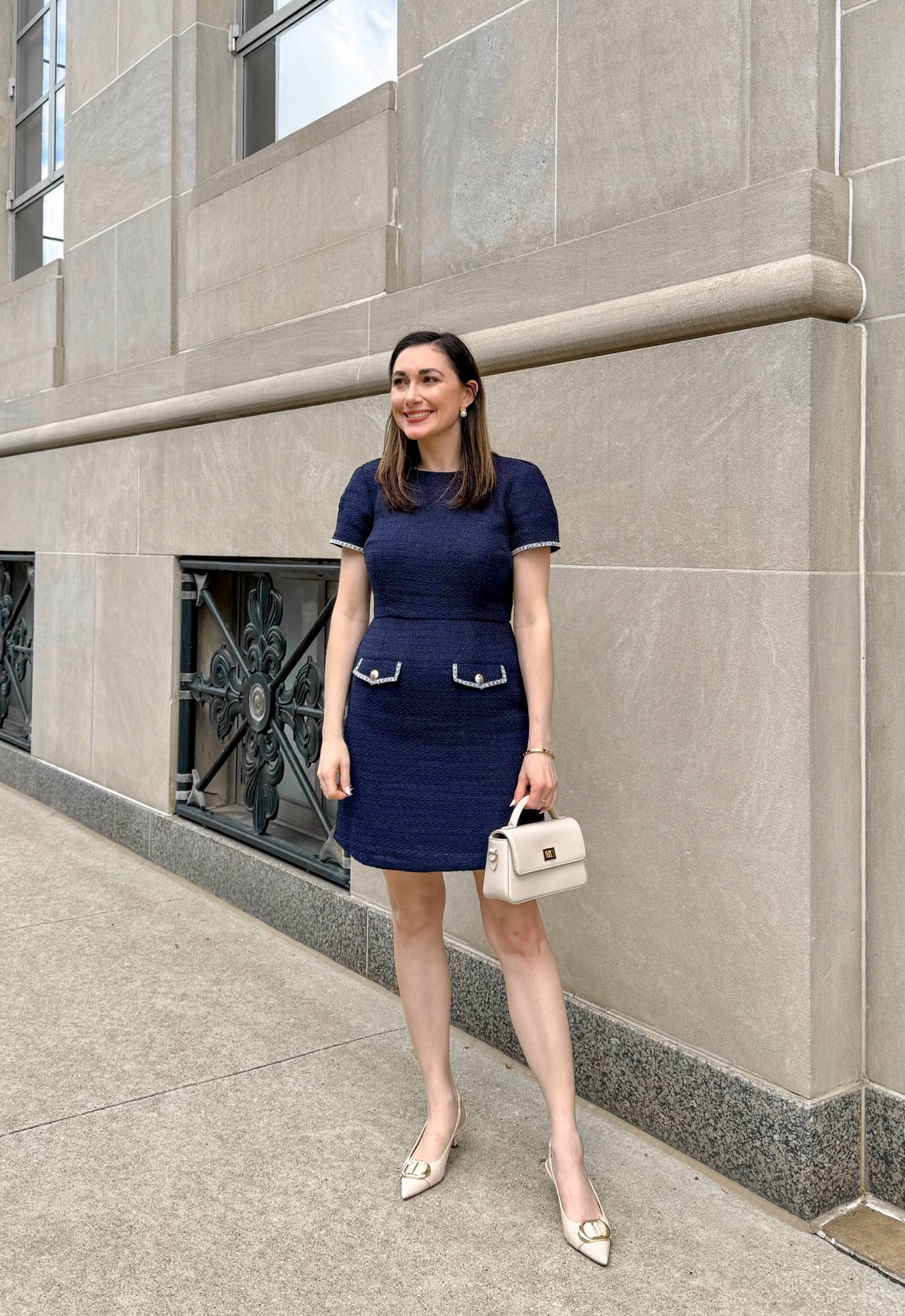 navy blue tweed dress WEDTREND Women Dusty Sage Formal Dress With Ruffles V Neck A Line Long  Wedding Guest Dress main image 1