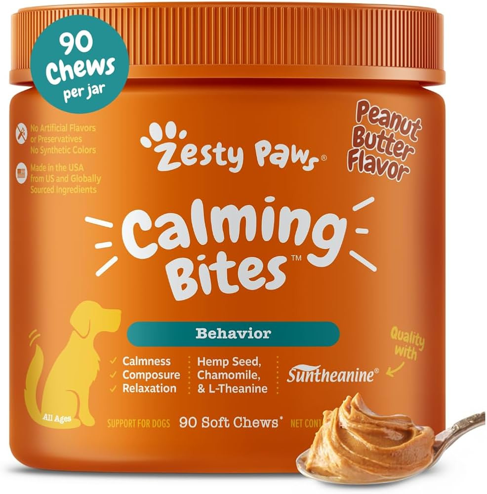 Zesty Paws Calming Chews for Dogs Composure & Relaxation for Everyday Stress & Separation Peanut ... | Amazon (US)