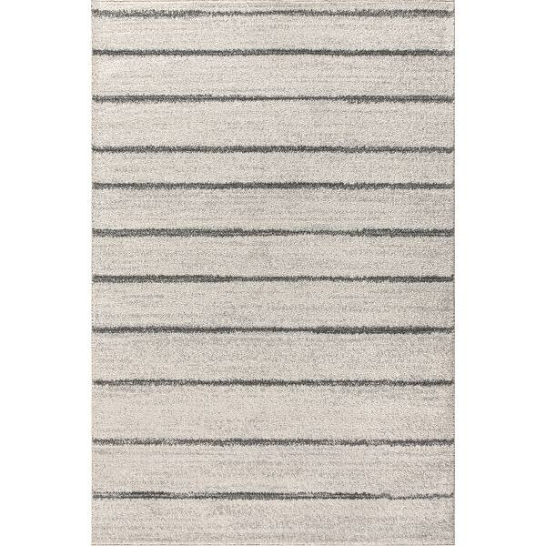 JONATHAN  Y Alia Minimalist Stripe Area Rug - 8 X 10 - Cream/Gray | Bed Bath & Beyond