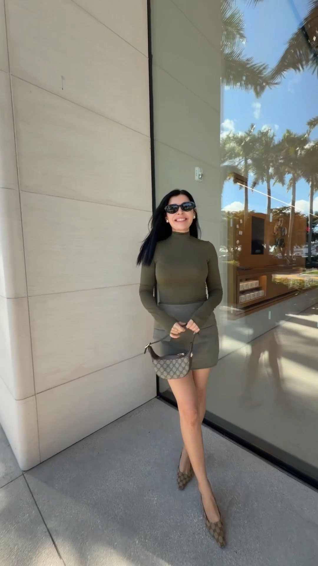 Olive green turtleneck and faux suede mini skirt 

#LTKootd #LTKgrwm #LTKFindsUnder100