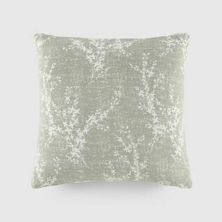 Becky Cameron Elegant Patterns Cotton 20 in. x 20 in. Decor Throw Pillow in Willow Green INSRT-TP... | The Home Depot