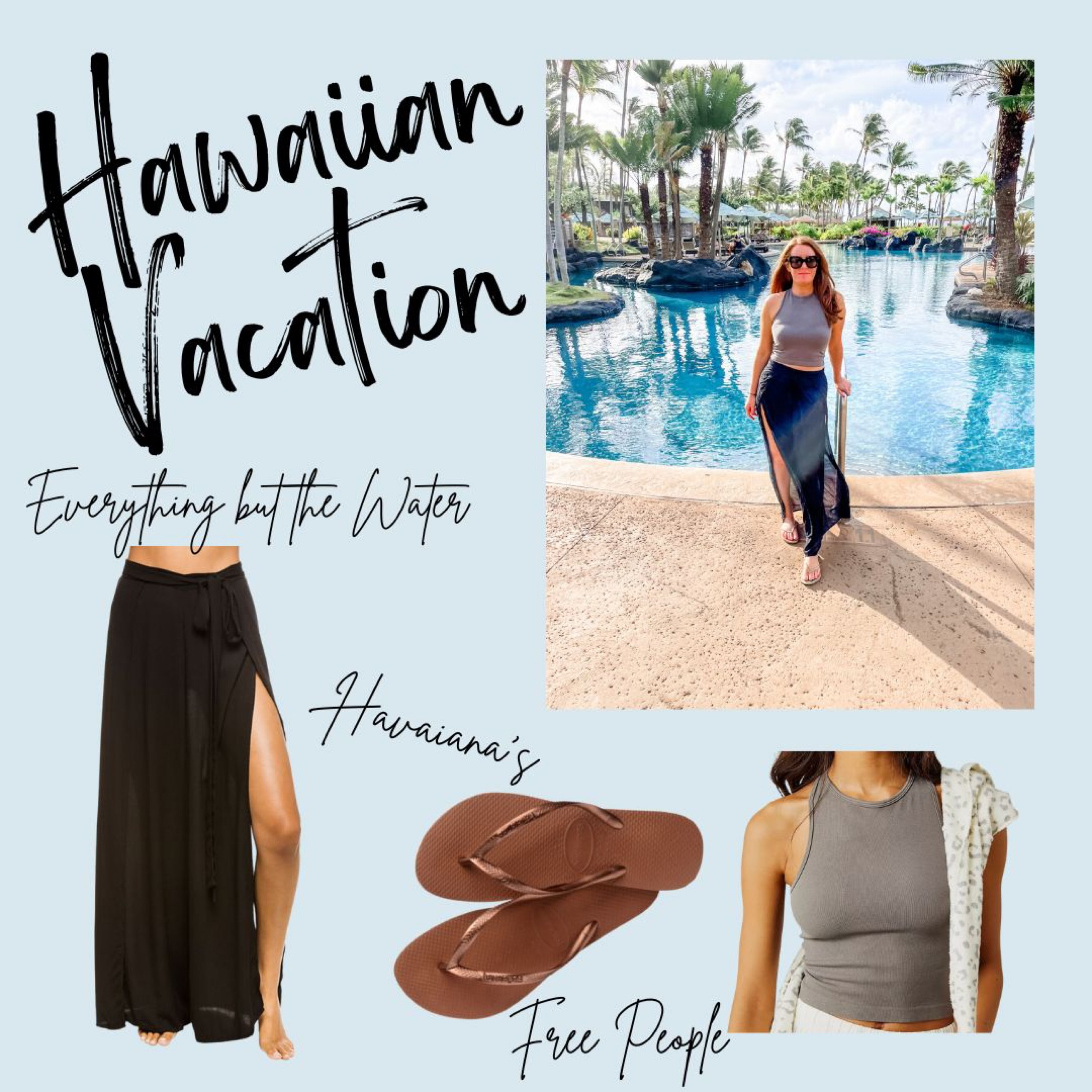 These pants are EVERYTHING! Love them with this Free People racer back tank and simple flip flops to walk around the beach or resort!

#LTKstyletip #LTKswim #LTKtravel