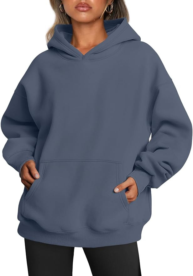 Trendy Queen Womens Oversized Hoodies Fleece Sweatshirts Long Sleeve Sweaters Pullover Fall Cloth... | Amazon (US)