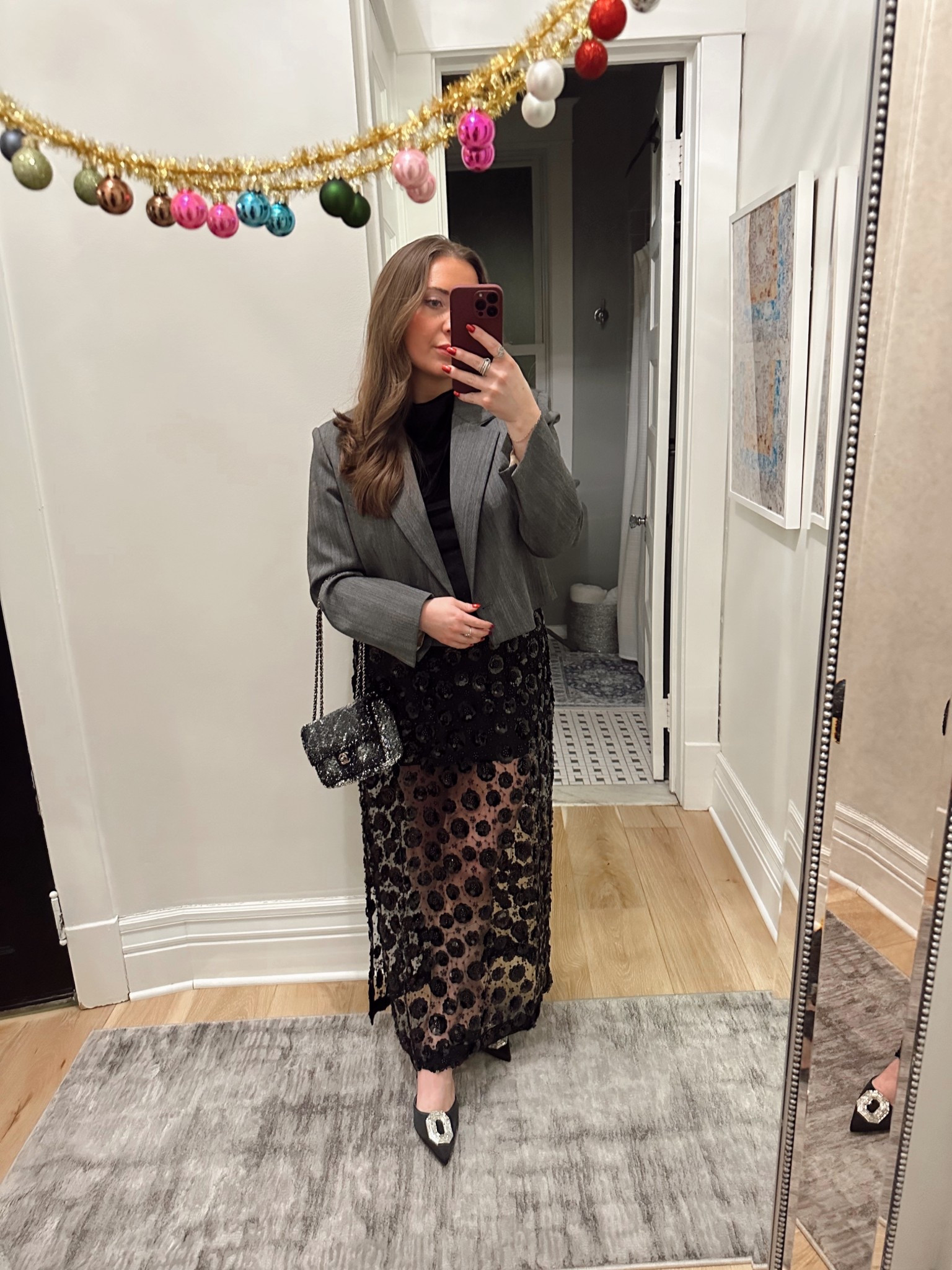Holiday glam at The Buffalo Club’s Grand Illumination ✨
Wore my cropped blazer with this English Factory embellished skirt (obsessed 🖤) and my Amazon Amina Muaddi dupes that look so luxe. Sparkly, sleek, and perfect for a festive night out.
Everything linked on LTK! 🎄✨

holiday outfit • holiday skirt outfit • embellished skirt • blazer outfit • winter outfit inspo • Amazon heels • Amina Muaddi dupes • evening outfit • holiday event style • festive outfit

#LTKSaleAlert #LTKootd #LTKHoliday