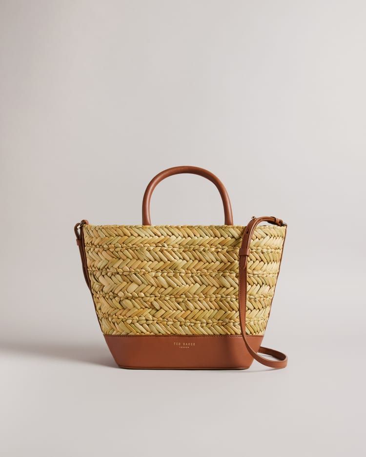 IVELIE - Medium Raffia Basket Weave Tote Bag | Ted Baker (UK)