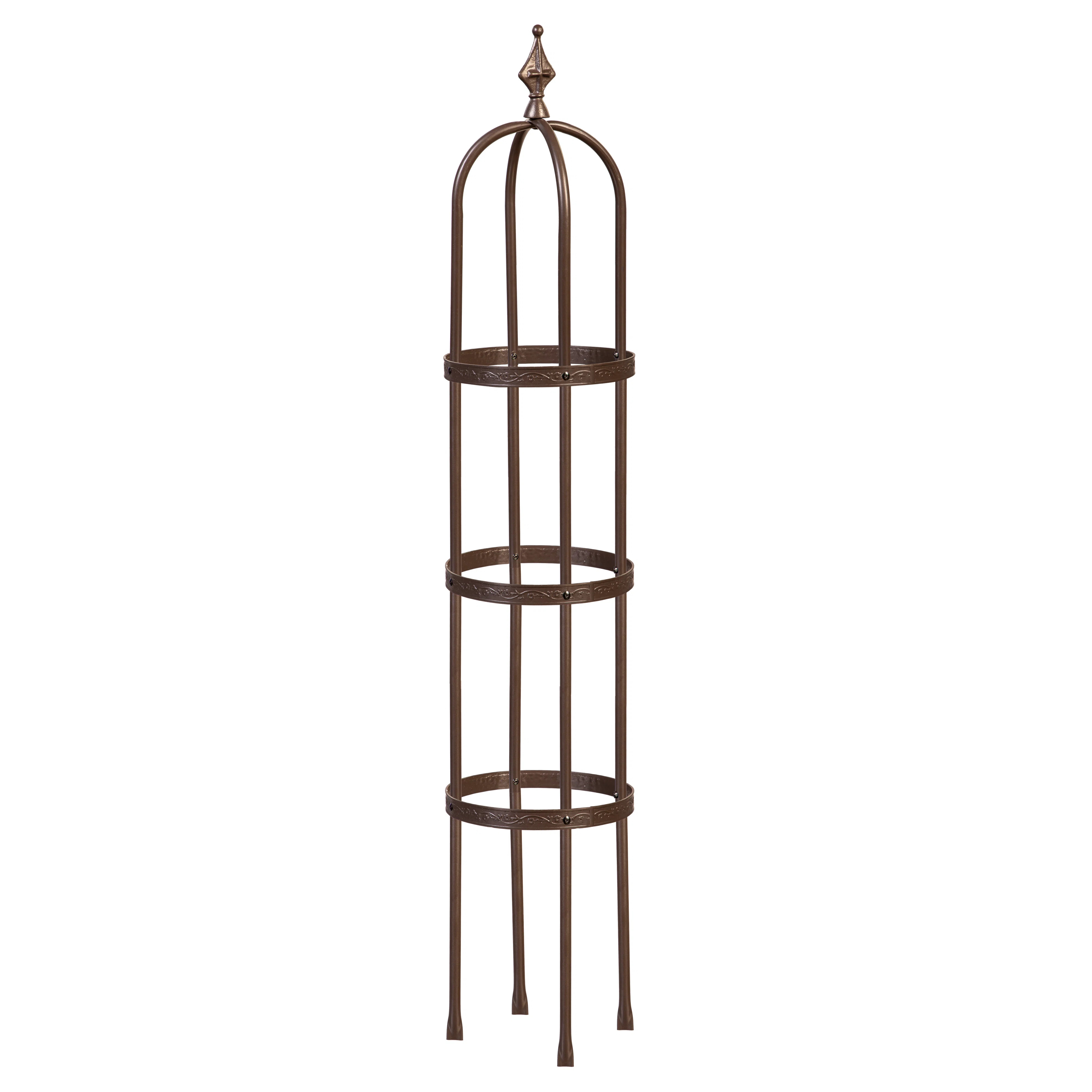 Meadville 5 ft Powder-Coated Steel Obelisk Planter | Wayfair North America