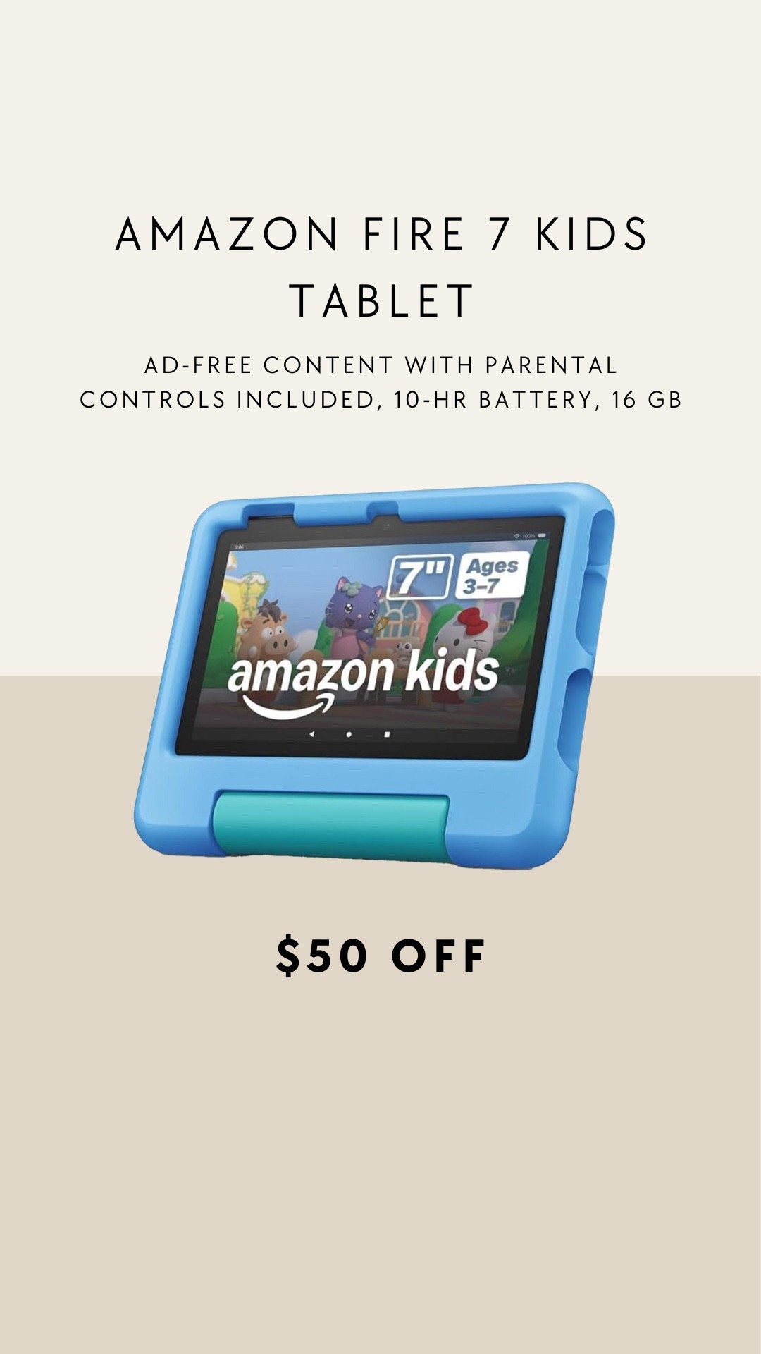 Amazon Fire Kids Tablet- parental controls and amazing battery life! $50 off for Amazon Prime Day! 

#LTKcanada #LTKsale #LTKkids