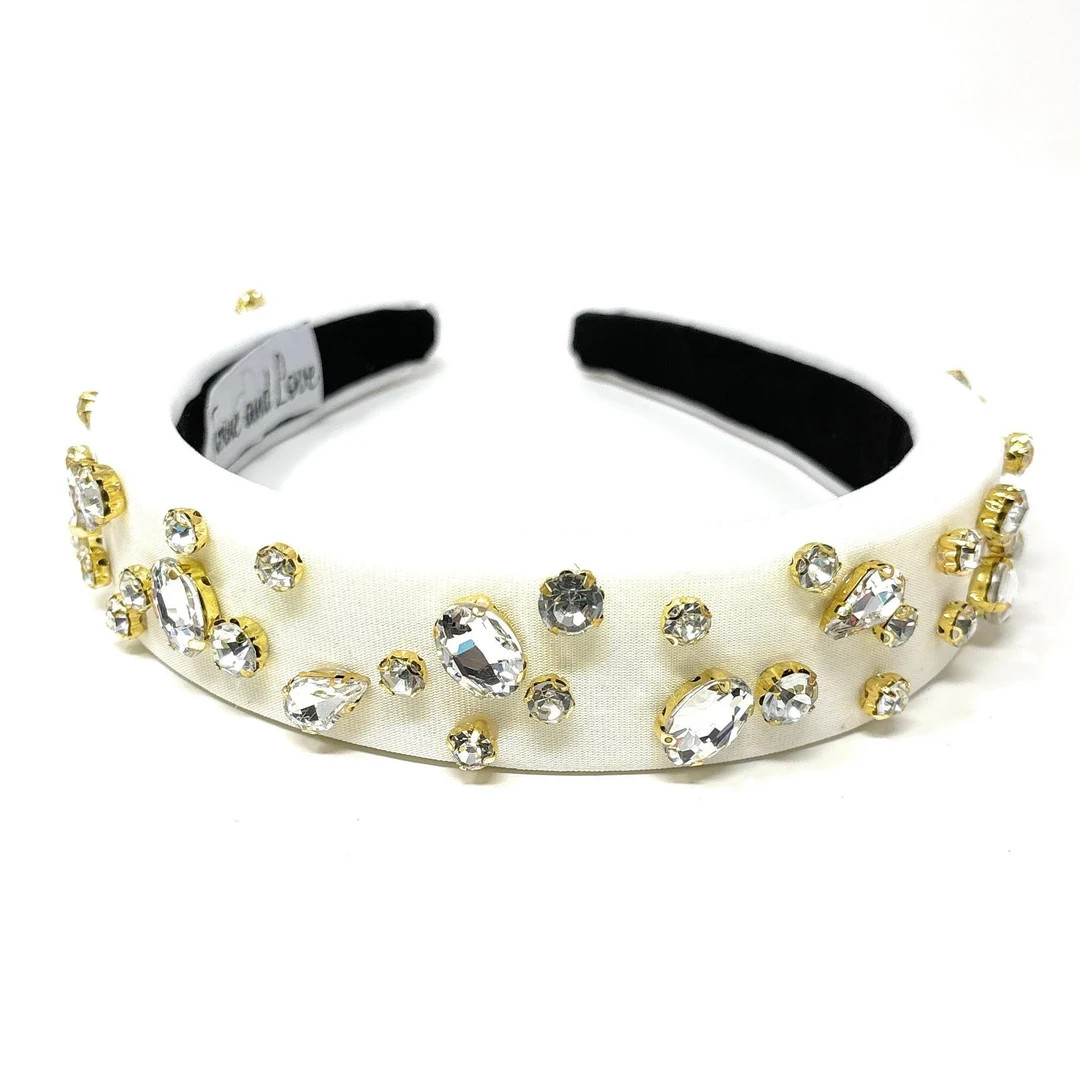 Luxurious Baroque Headband With Handcrafted Jeweled Embellishments, Beautiful Padded Jeweled Head... | Etsy (US)