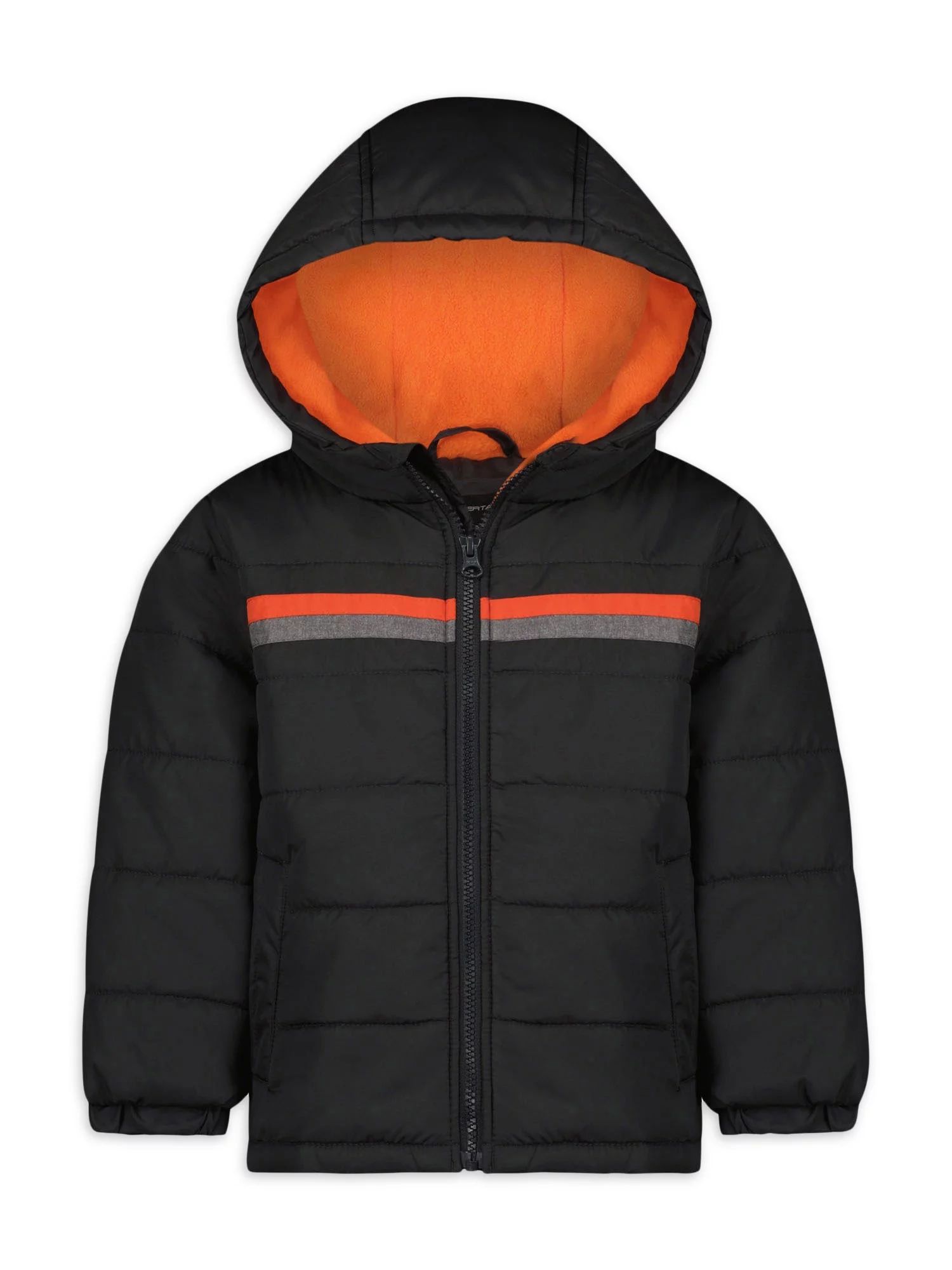 Weathertamer Boys Pop Stripe Puffer Jacket, Sizes 4-16 - Walmart.com | Walmart (US)