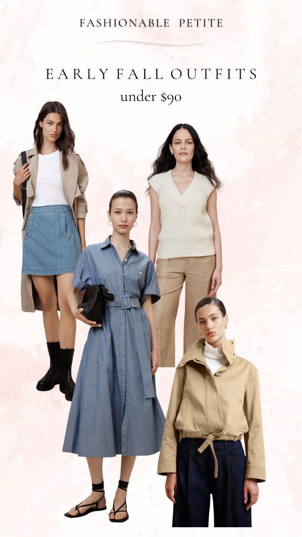 Early fall outfits that are affordable including denim skirts and a short sleeve sweater. 
Fall outfit, jean skirt, fall dress, sweater, fall jacket, fall outfits. 

#LTKFindsUnder100 #LTKSaleAlert