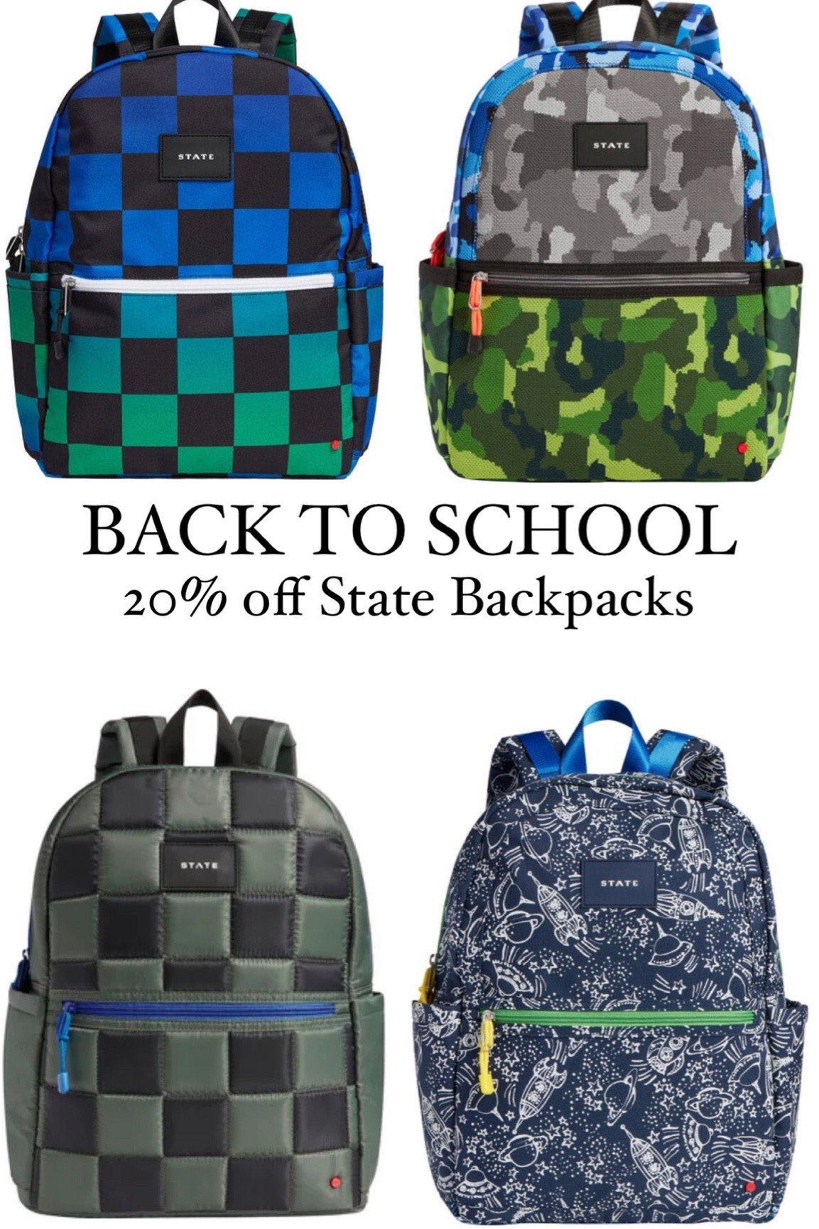 20% off when you spend 300 plus.  Even state suitcases and tons of other items from my fave kids brands sitewide. 

Back to school | back packs | school supplies | state bank packs | back to school sale

#BackToSchool #Backpack #KidsBackpacks #SchoolSupplies #KidsBags #BoysBackpacks



#LTKFind #LTKkids #LTKBacktoSchool