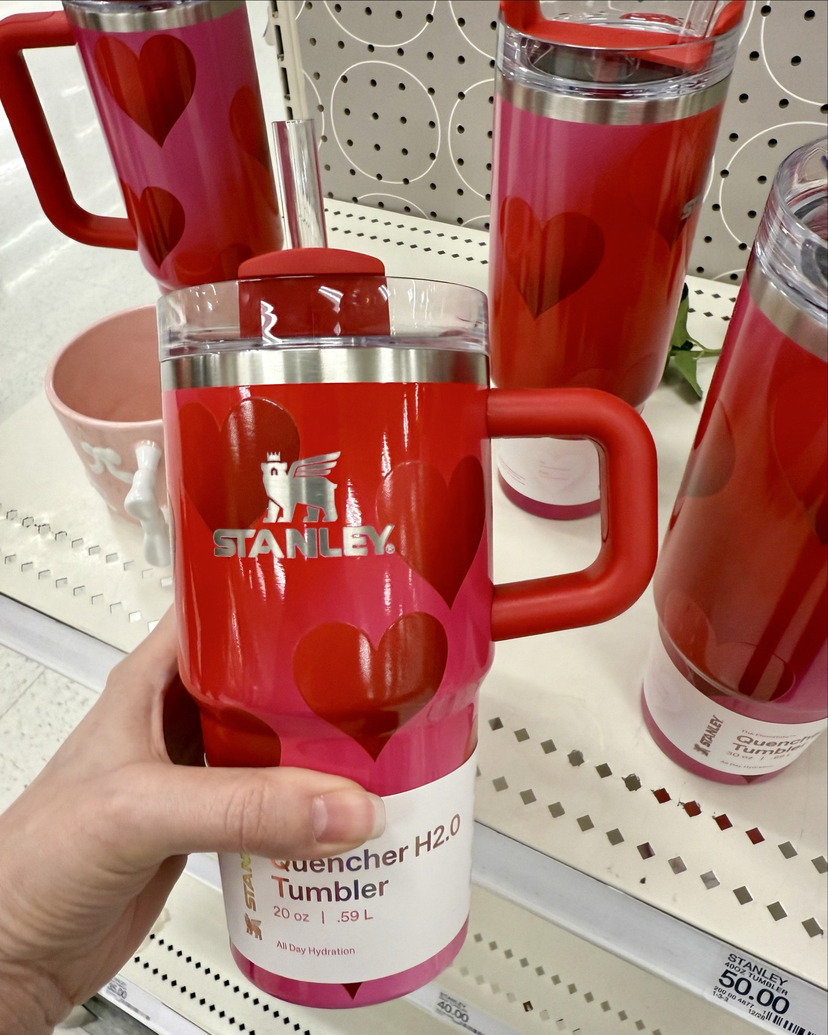 “Love at first sip” collection. 
Stanley 1913 Valentine's collection available now. Only at Target. I also found some cute accessories too, like straws, charms and toppers. 

#LTKHome #LTKFindsUnder50 #LTKSeasonal