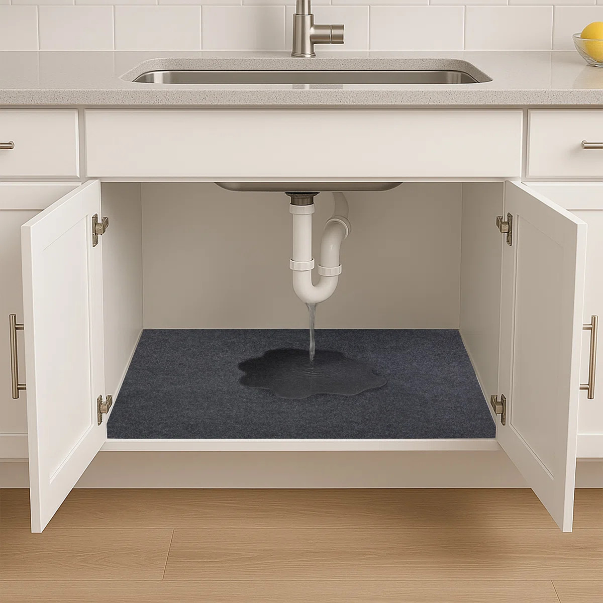 XL Under Sink Mat, Protective Cabinet Liner For Kitchen & Bathroom - Absorbent, Waterproof, Trimm... | Wayfair North America