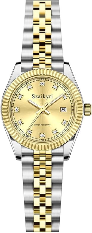Classic Watch for Women with Solid Stainless Steel Band Ladies Dress Watch Womens Calendar Watch | Amazon (US)