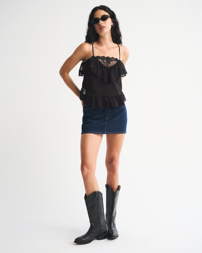 Sheer Lace Cami | Abercrombie & Fitch (US)