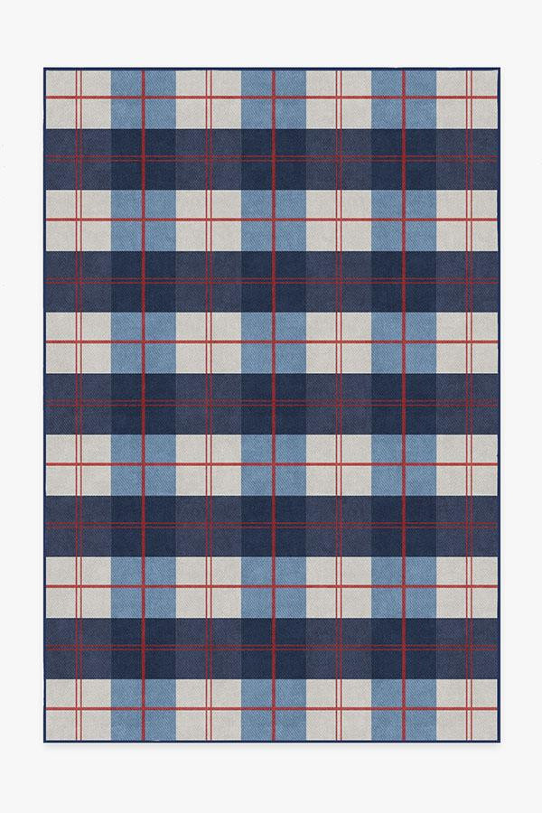 Buffalo Plaid Red & Blue Rug | Ruggable