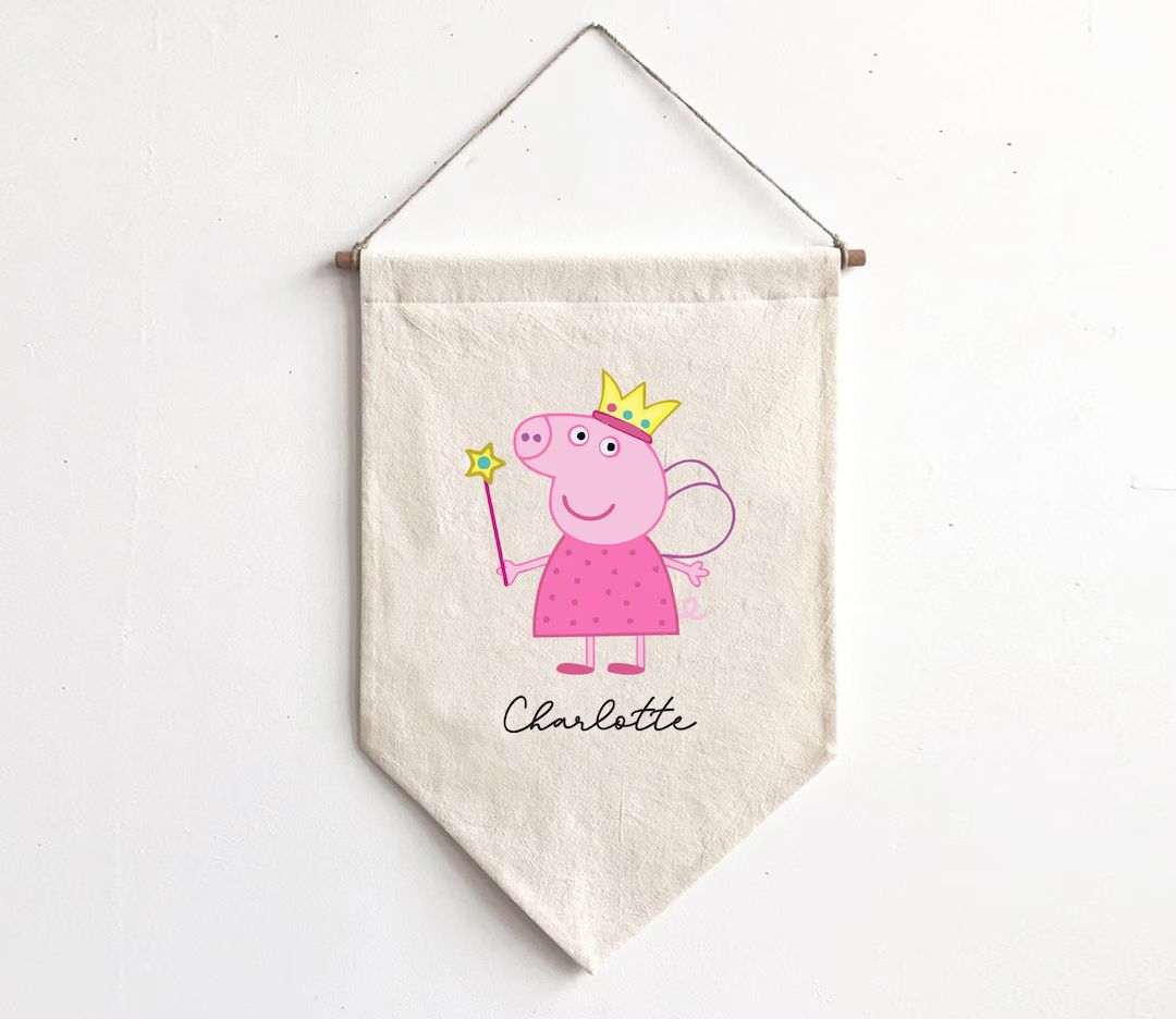 Peppa Nursery Custom Wall Hanging Banner-Color print-Your Design Here-Quote Wall Banner-Custom Lo... | Etsy (US)