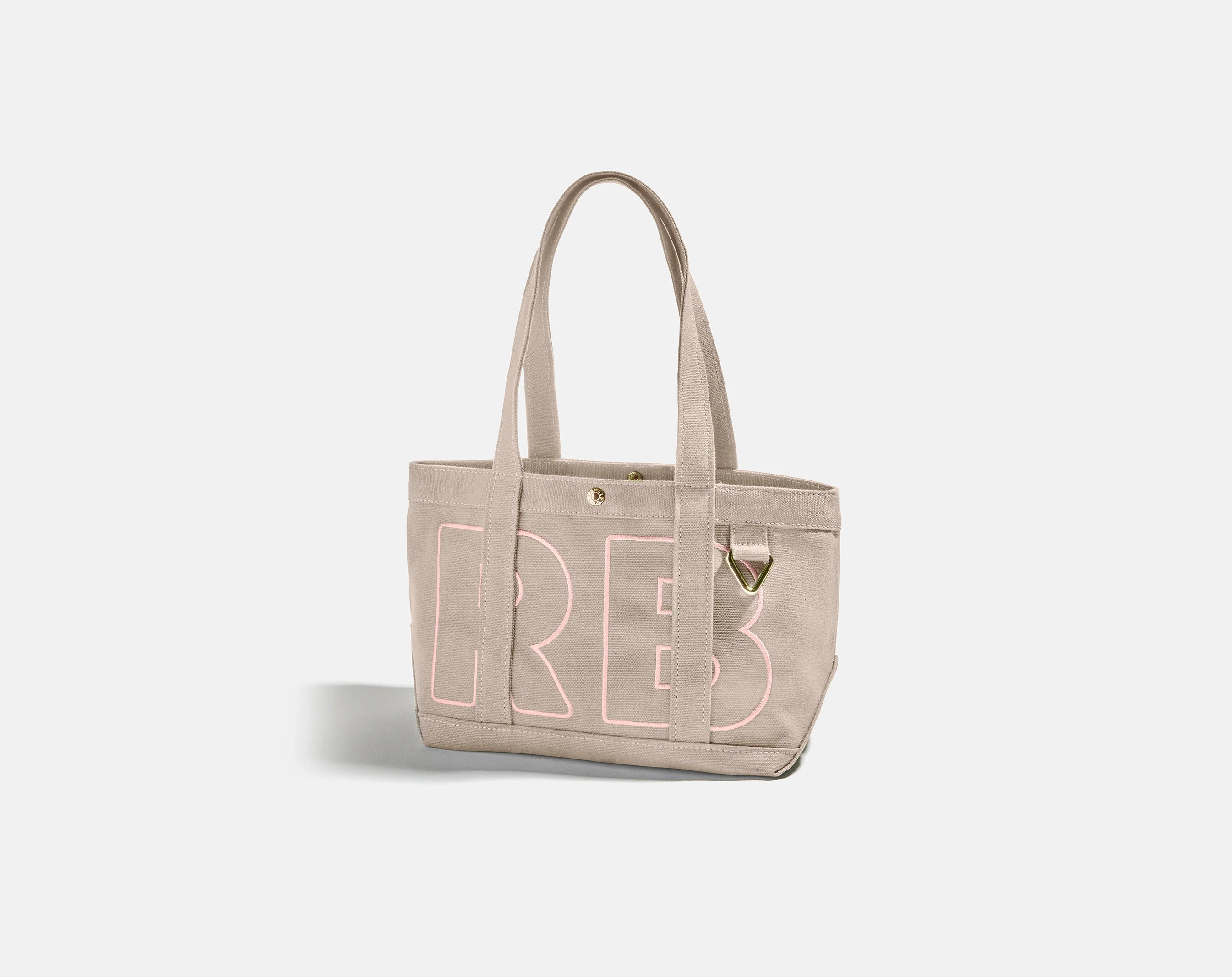 Solid Custom Alpha Tote - Toasted Almond | BaubleBar