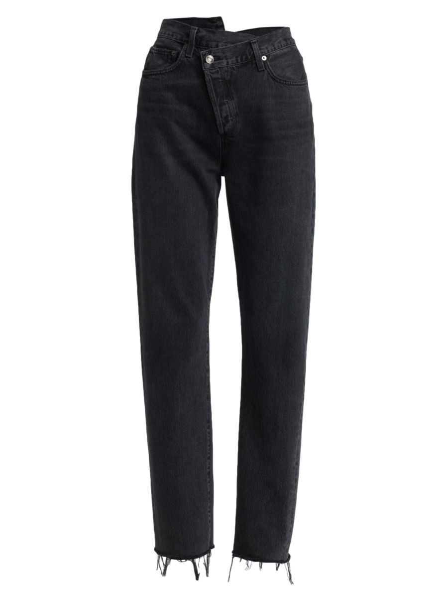AGOLDE Criss Cross Mid-Rise Straight-Leg Jeans | Saks Fifth Avenue