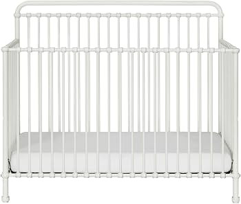 Namesake Winston 4-in-1 Convertible Metal Crib in Washed White, Greenguard Gold Certified | Amazon (US)
