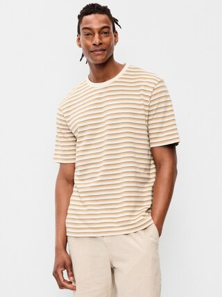 Textured-Knit Striped T-Shirt | Old Navy (US)