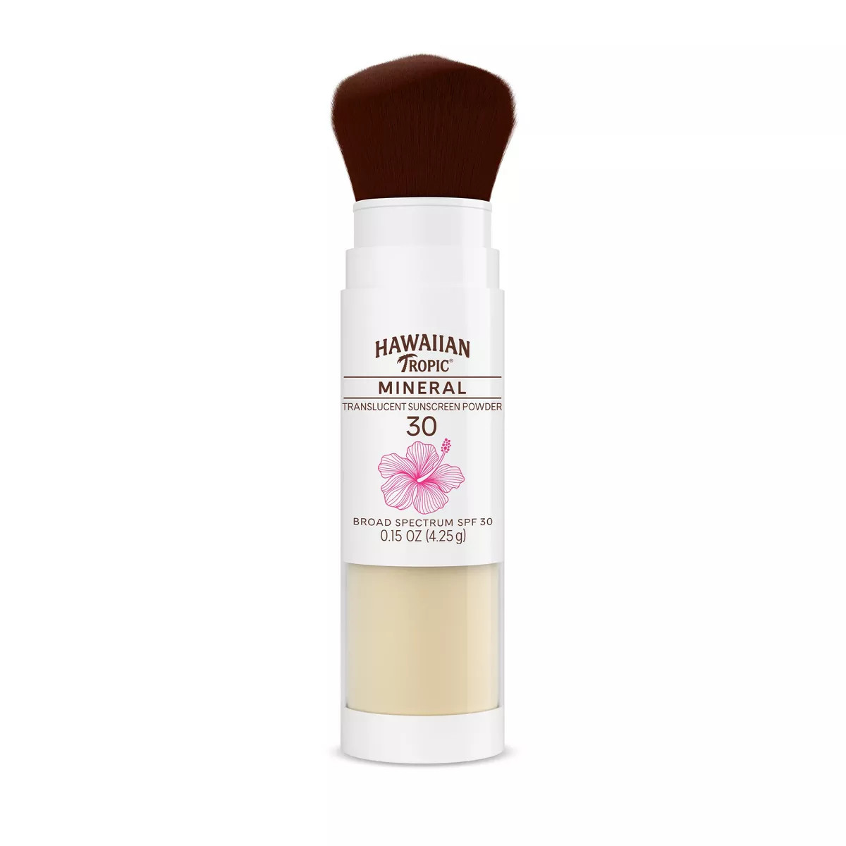 Hawaiian Tropic Mineral Skin Nourishing Sunscreen Powder Brush - SPF 30 - 0.15oz | Target