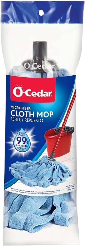 O-Cedar Microfiber Cloth Mop Refill, Blue | Amazon (US)