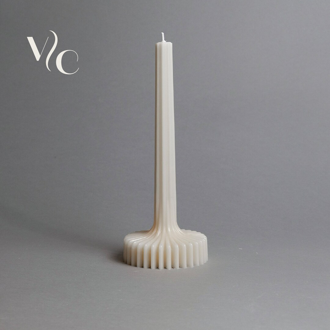 Striped Ribbed Candle, Swan, Wedding Candle, Handmade Gift, Housewarming, Home Decor, Minimalist,... | Etsy (US)